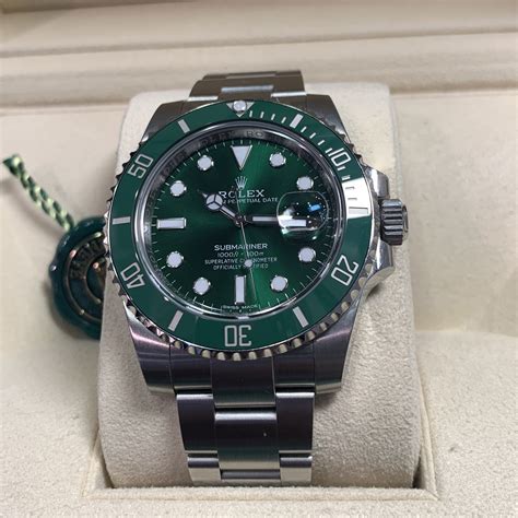 submariner rolex green price|rolex hulk price chart.